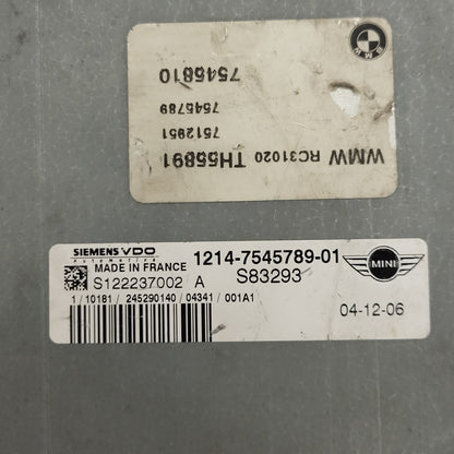 MINI COOPER R50 ECU / S122237002 / S122237002A 7545810 / 1214-7545789-01 S83293