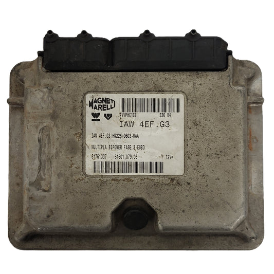 FIAT MULTIPLA ECU IAW 4EF.G3 / 51761337 / 61601 079.03 / HW226 / MAGNETI MARELLI
