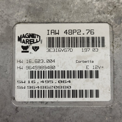 PEUGEOT 206 ECU / IAW 48P2.76 / 9648620880 / 9645989480 / MAGNETI MARELLI