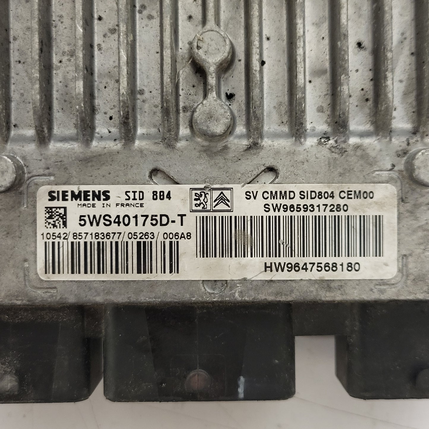 PEUGEOT CITROEN  ECU / 5WS40175D-T / SW9659317280 / HW9647568180  / SID804