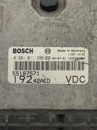 10x Fiat Stilo 1.9 JTD ECU / 0281011398 / 55187571 / 19242AED / 1039D02357 / BOSCH BULK STOCK