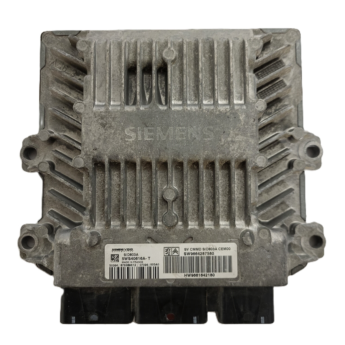 CITROEN C4 ECU / 5WS40616A-T / SW9664287580 / HW9661642180 / SID803A / SIEMENS - B04-21 - 1