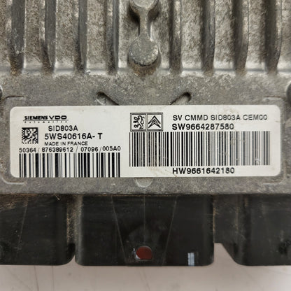 CITROEN C4 ECU / 5WS40616A-T / SW9664287580 / HW9661642180 / SID803A / SIEMENS - B04-21 - 2