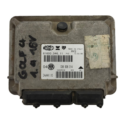 VW GOLF 4 ECU / 036906014 / 61600.346.11 / IAW 4AV.V0 / MAGNETI MARELLI