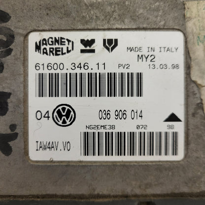 VW GOLF 4 ECU / 036906014 / 61600.346.11 / IAW 4AV.V0 / MAGNETI MARELLI