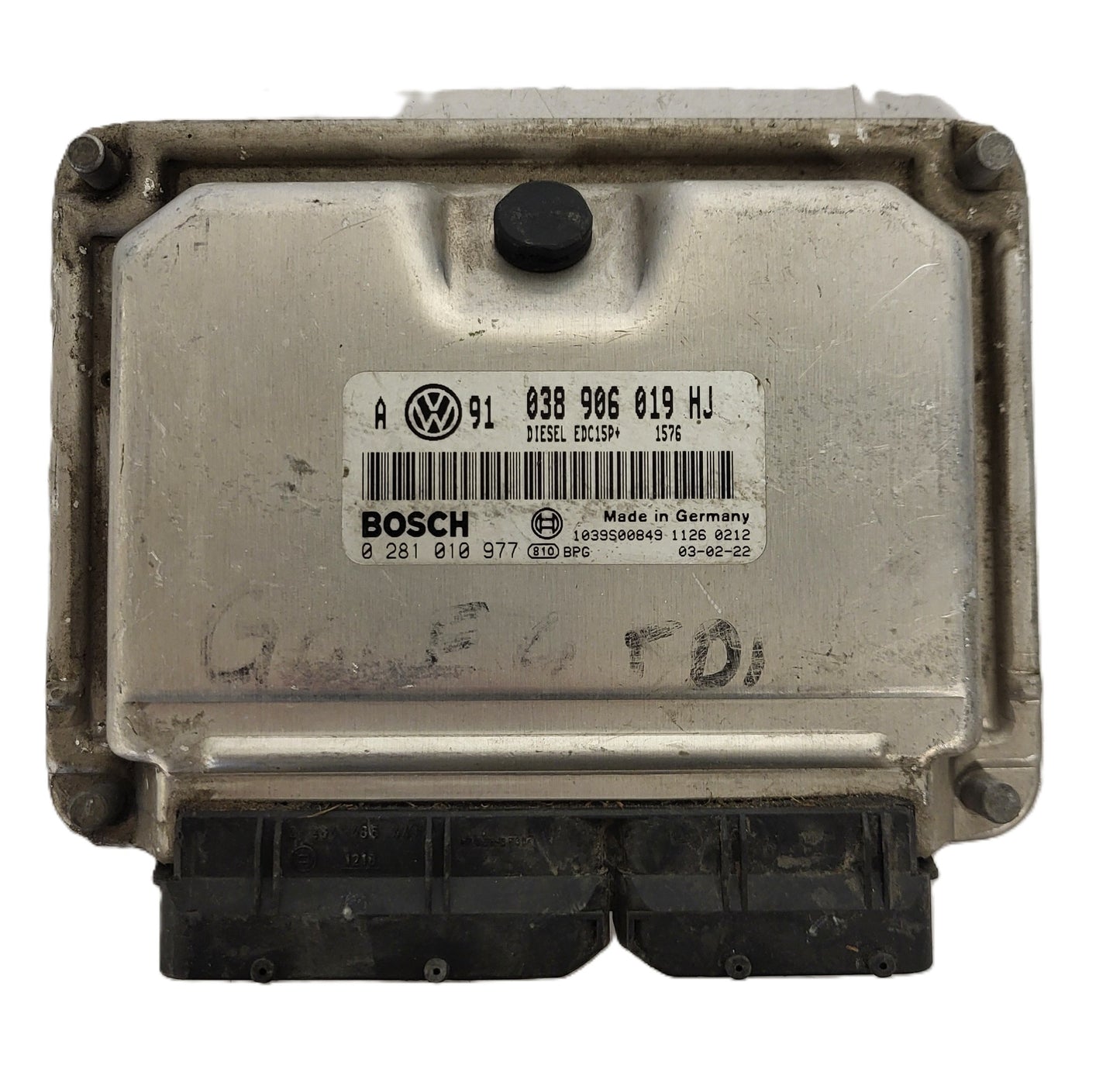 VW GOLF ECU / 038906019HJ / 0281010977 / EDC15P+ / 038906019 / BOSCH
