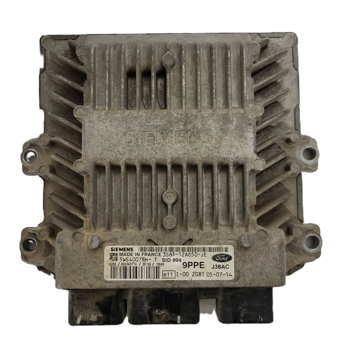 FORD FIESTA ECU / 3S61-12A650-JE / 5WS40078H-T / 9PPE / SID804 / SIEMENS