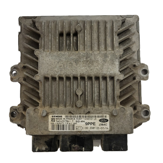 FORD FIESTA ECU / 3S61-12A650-JE / 5WS40078H-T / 9PPE / SID804 / SIEMENS