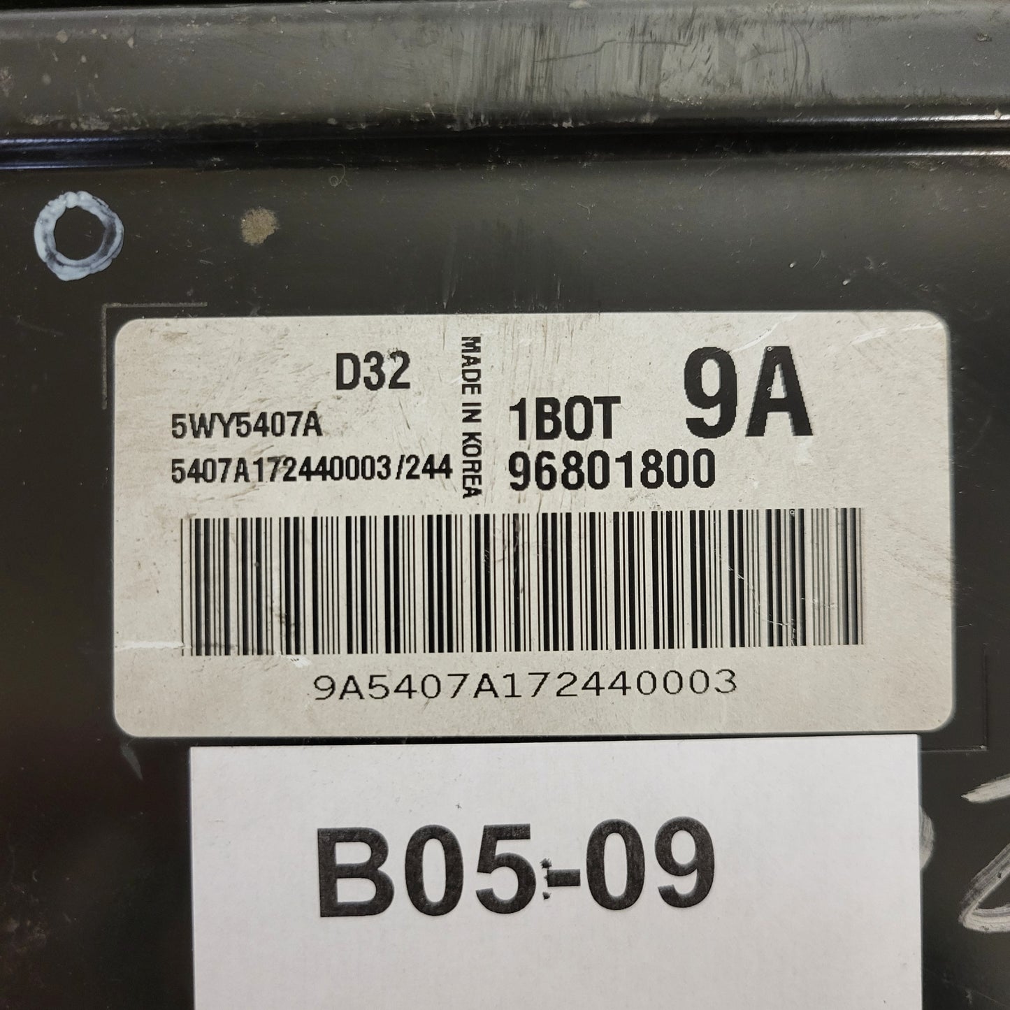 CHEVROLET MATIZ ECU / 96801800 / 5WY5407A / 1BOT / 9A / D32