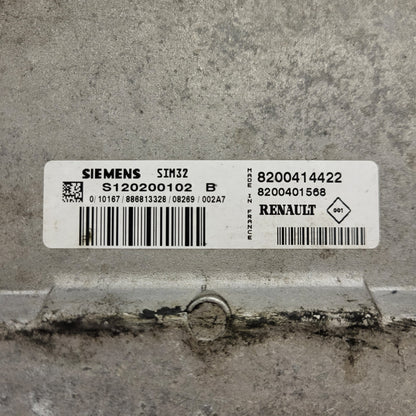 RENAULT MODUS ECU / S120200102 / S120200102B / SIM 32 / 8200414422 / 8200401568