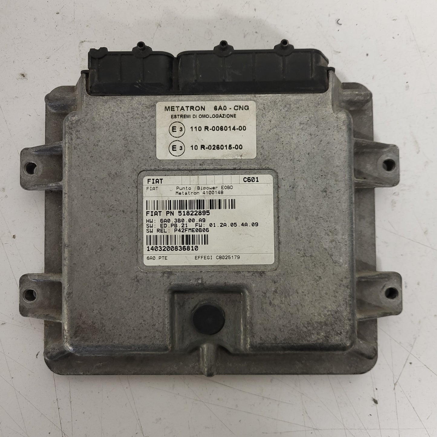 FIAT PUNTO 2 188 1.2 ECU / 51822895 / 4100148 / 6A0.3B0.00.A9 / C601