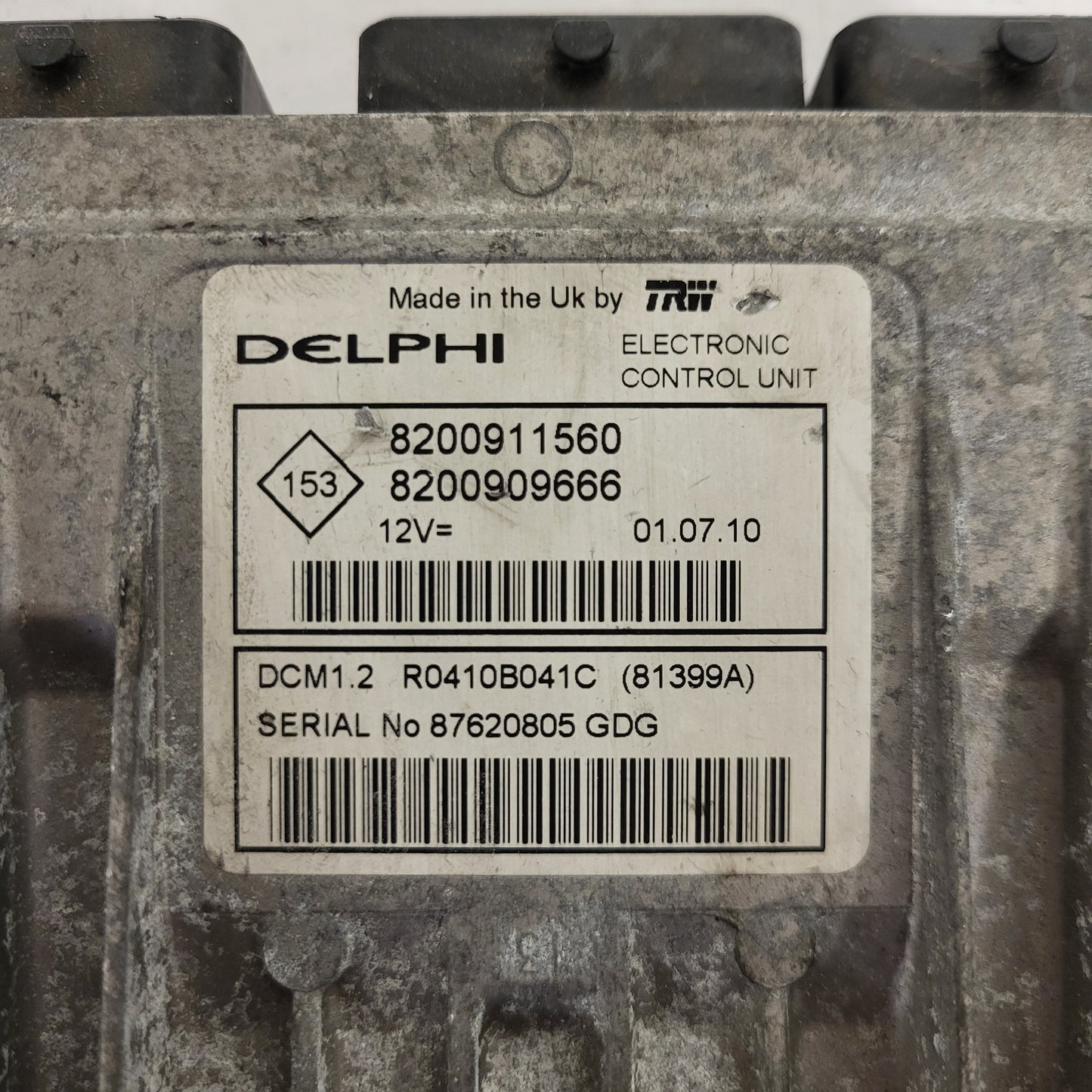 RENAULT 1.5 DCI ECU / 8200911560 / 8200909666 / R0410B041C / DCM1.2