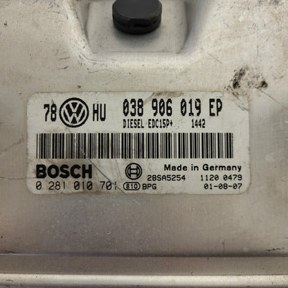 VW GOLF ECU / 038906019EP / 0281010701 / EDC15P+ / 038906019 / BOSCH