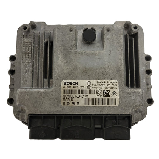 PEUGEOT CITROEN ECU / 0281012529 / 9663475880 / 9657699480 / EDC16C34 / BOSCH