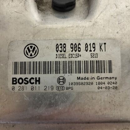 SEAT IBIZA VAG ECU / 038906019KT / 0281011219 / EDC15P+ / 038906019 / BOSCH