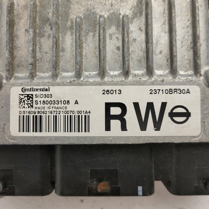 NISSAN QASHQUAI ECU / S180033108 / S180033108A / 23710BR30A / SID303 CONTINENTAL