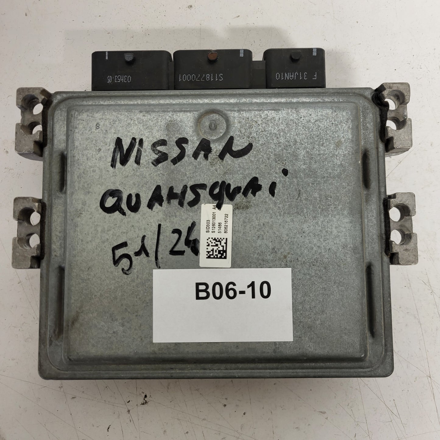 NISSAN QASHQUAI ECU / S180033108 / S180033108A / 23710BR30A / SID303 CONTINENTAL