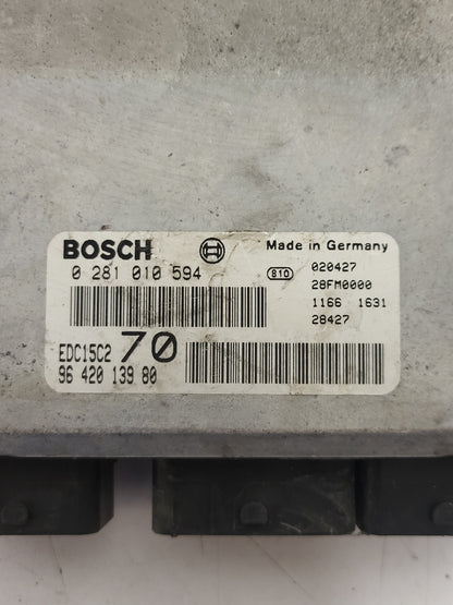 Peugeot Citroen 2.0 HDI ECU / 0281010594 / 9642013980 / EDC15C2 / - B06-11 - 2
