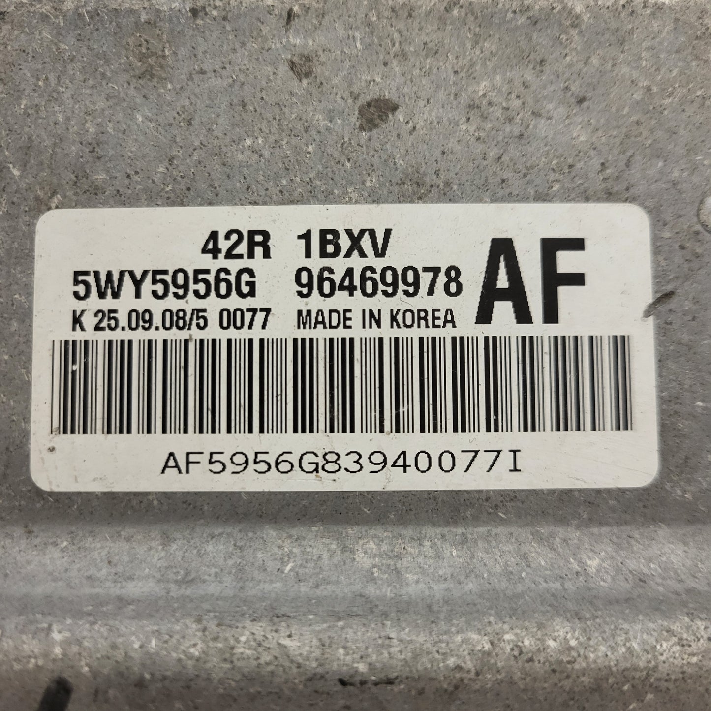 CHEVROLET AVEO ECU / 5WY5956G / 96469978 / 1BXV