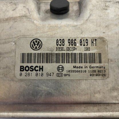 VW SEAT ECU / 038906019HT / 0281010947 / EDC15P+ / 038906019 / BOSCH