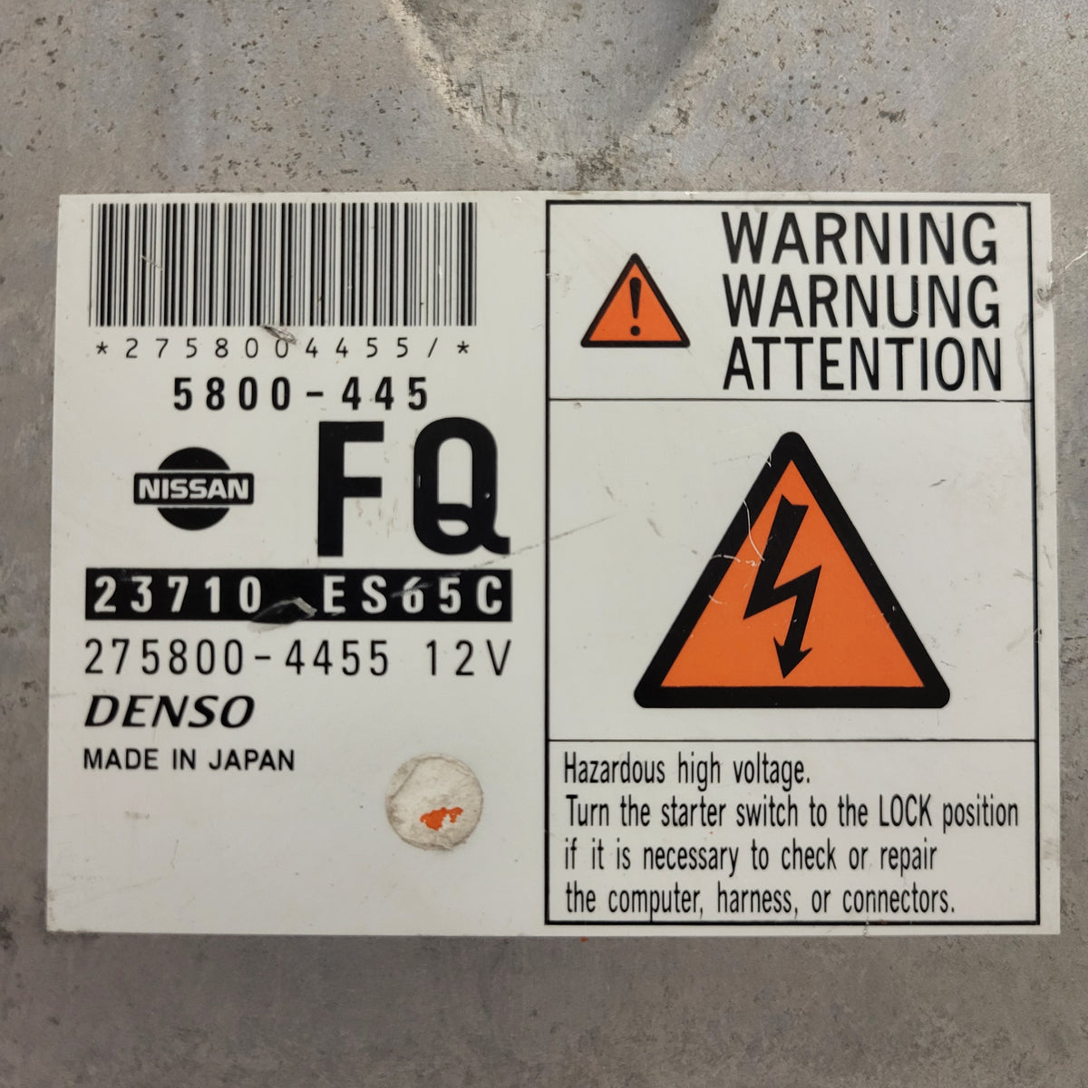 NISSAN X-TRAIL 2.2 DI ECU / 275800-4455 / 23710 ES65C / 5800-445 / DENSO - B06-20 - 2