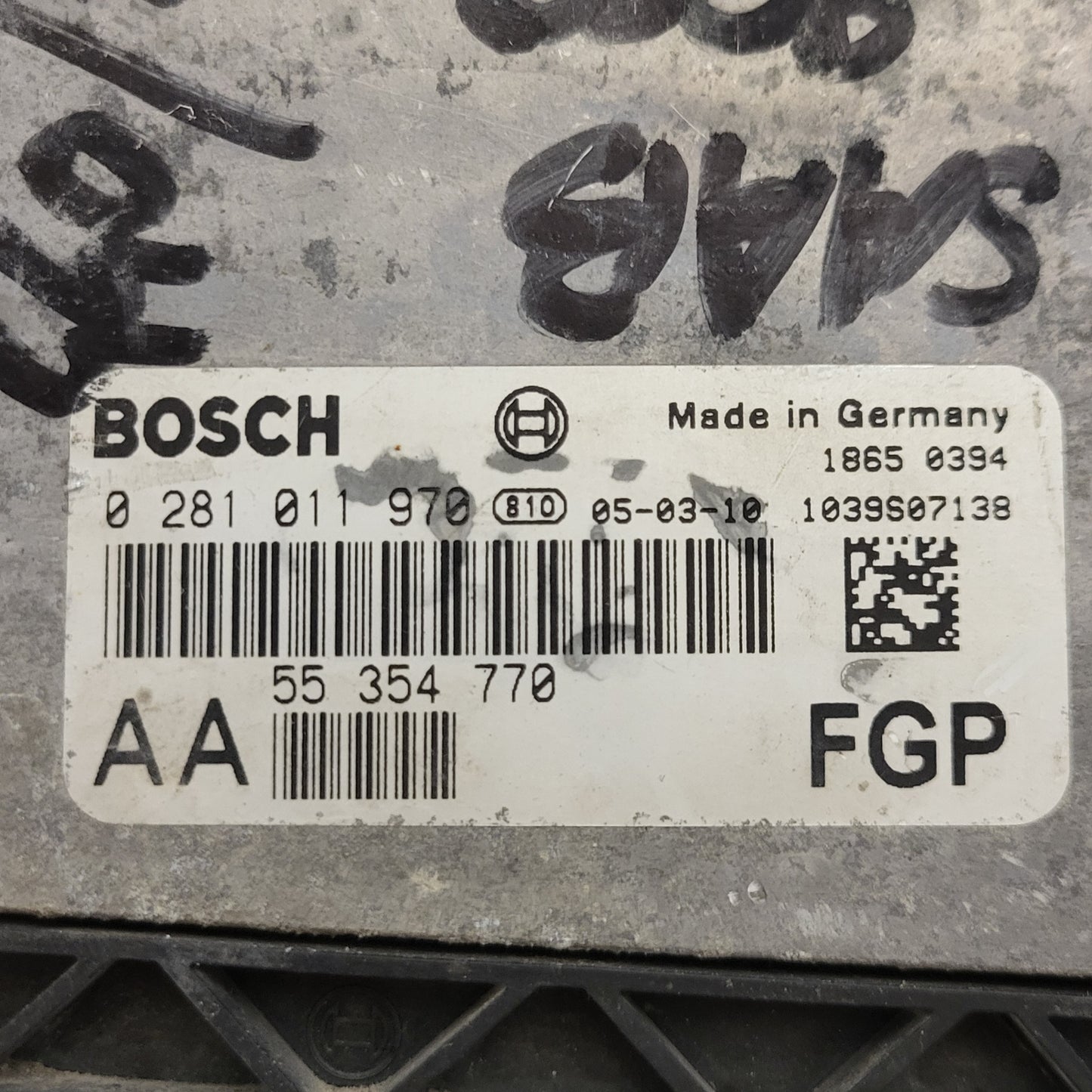 SAAB 93 9-3 OPEL ECU / 0281011970 / 55354770 / AA / BOSCH