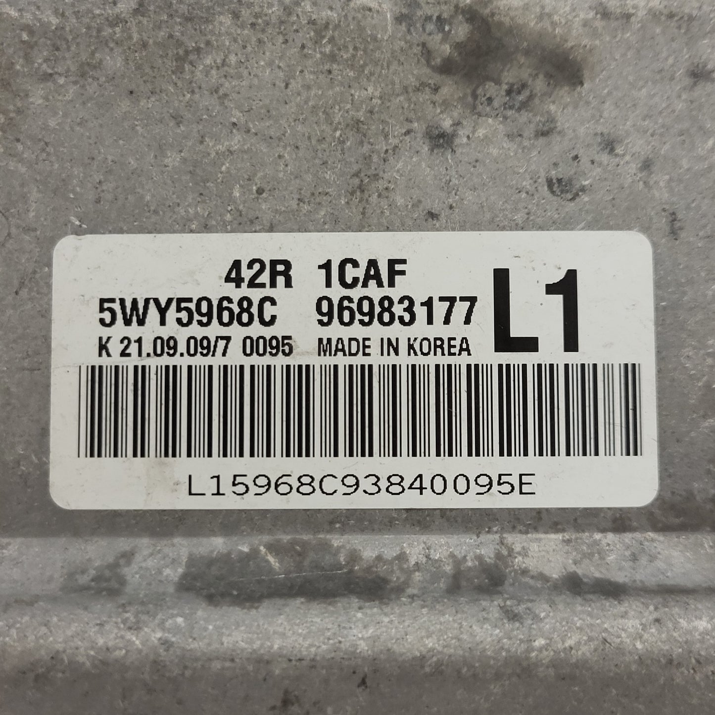 CHEVROLET AVEO ECU / 96983177 / 5WY5968C / 1CAF