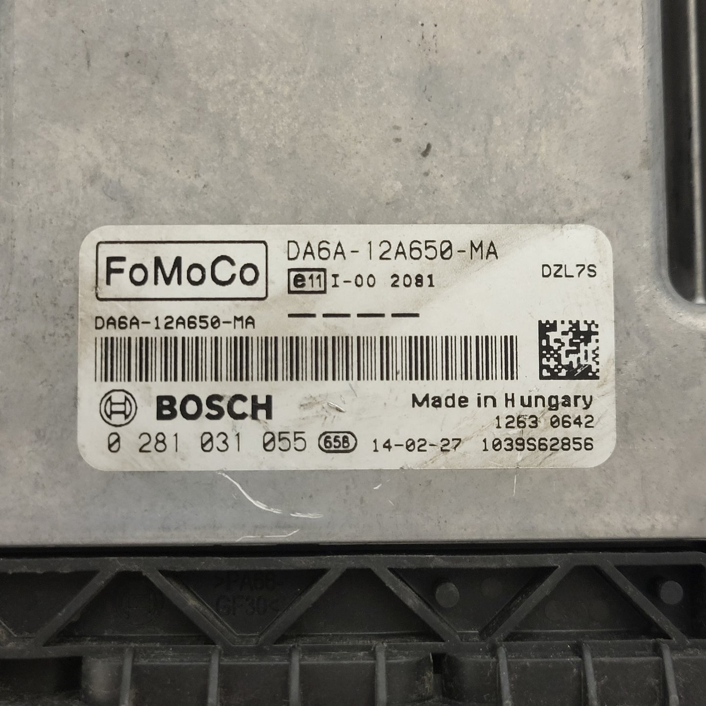 FORD FIESTA 1.5 ECU / DA6A-12A650-MA / 0281031055 / BOSCH
