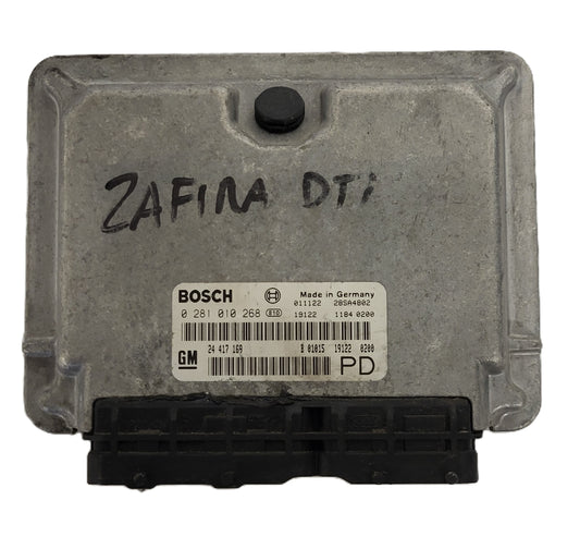 Opel Zafira 2.0 ECU / 0281010268 / 24417169 / BOSCH