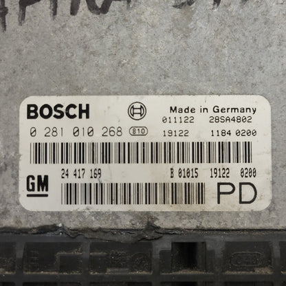 Opel Zafira 2.0 ECU / 0281010268 / 24417169 / BOSCH