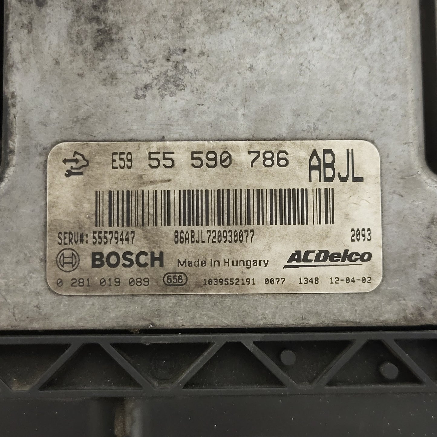CHEVROLET AVEO ECU / 0281019089 / 55590786 / 55579447 / ACDelco BOSCH