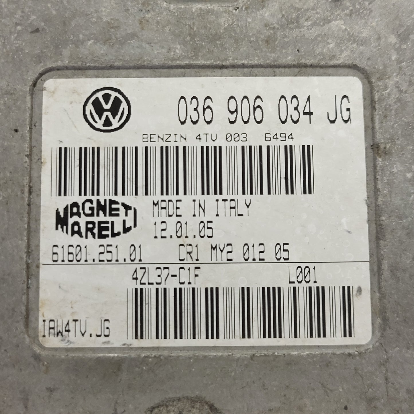 SEAT IBIZA 1.4 ECU / 036906034JG / IAW4TV.JG / 61601.251.01 4TV MAGNETI MARELLI