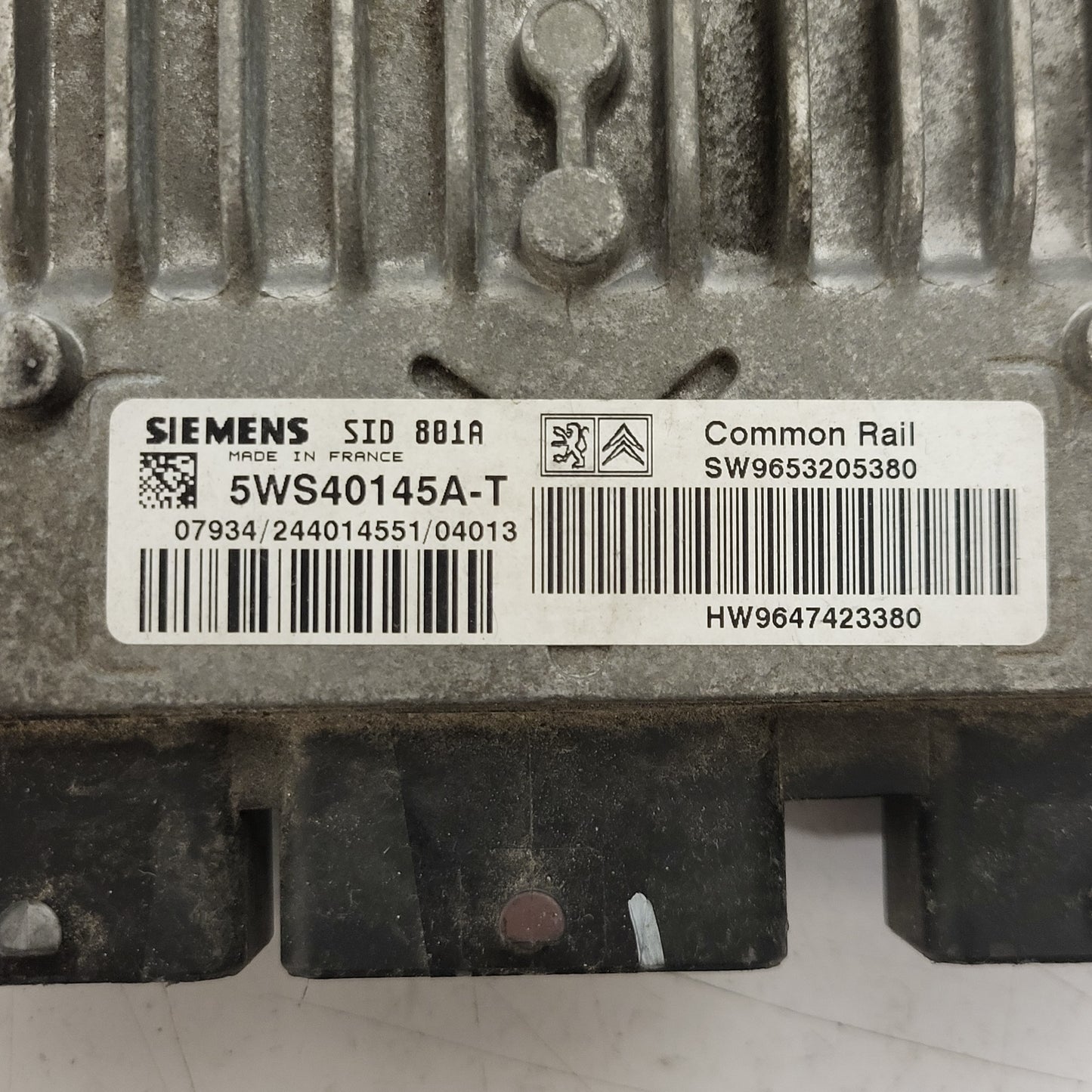 PEUGEOT 307 ECU / 5WS40145A-T / SID801A  / SW9653205380 / HW9647423380