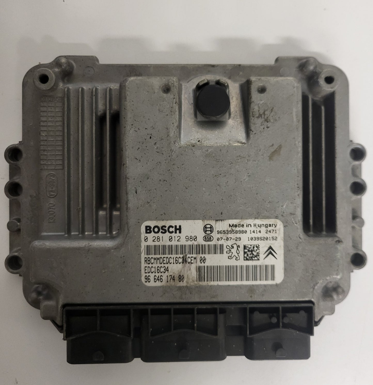 CITROEN C4 PICASSO 1.6 HDI ECU / 0281012980 / EDC16C34 / 9664617480 / BOSCH