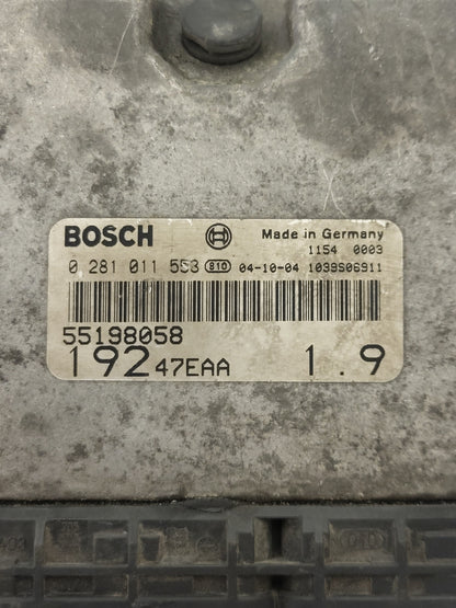 5x Fiat STILO ECU / 0281011553 / 55198058 / 19247EAA / BOSCH BULK STOCK