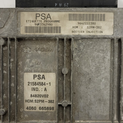 PEUGEOT CITROEN ECU / 21584584-1 / 9653342980 / 9642222380 / S2PM-382 / SAGEM