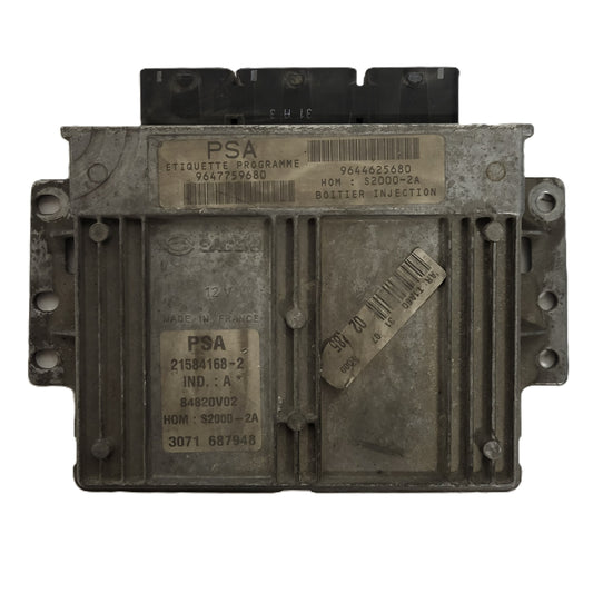 PEUGEOT CITROEN ECU / 21584168-2 / 9647759680 / 9644625680 / S2000-2A / SAGEM