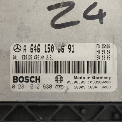 MERCEDES C W203 2.2  ECU / A6461505691 / 0281012630 / ED0135 CR3.44 / BOSCH - B09-15 - 2