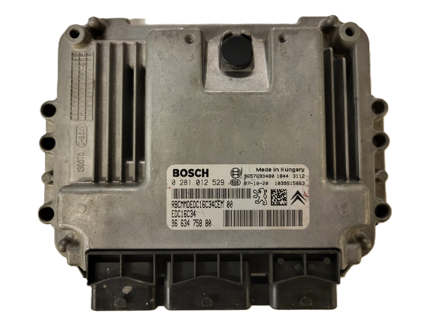 PEUGEOT CITROEN ECU / 0281012529 / 9663475880 / 9657699480 / EDC16C34 / BOSCH