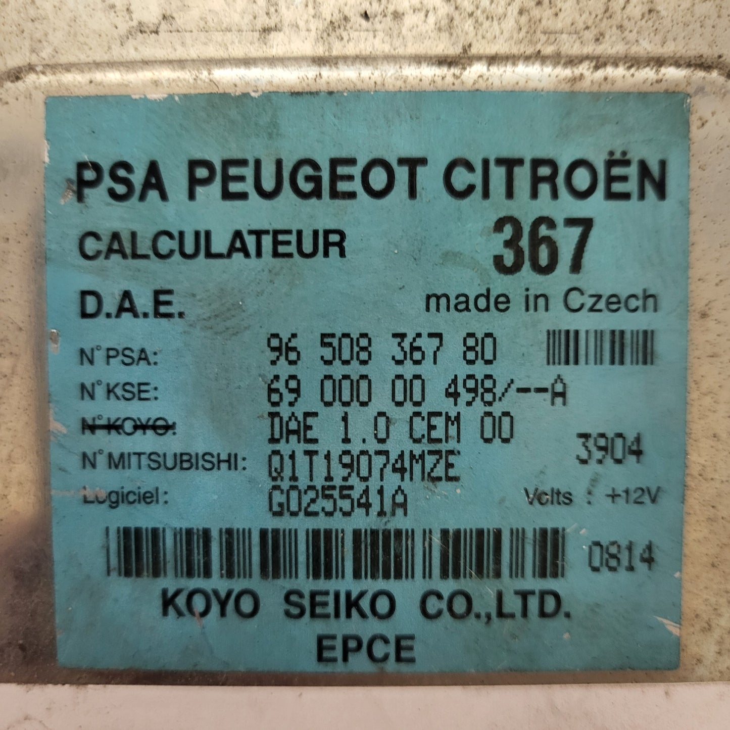 Peugeot Citroen Steering ECU / 9650836780 / 6900000498 / KOYO