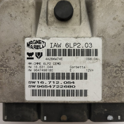 PEUGEOT CITROEN ECU / IAW 6LP2.03 / 9654722680 / 9647498180 / MAGNETI MARELLI