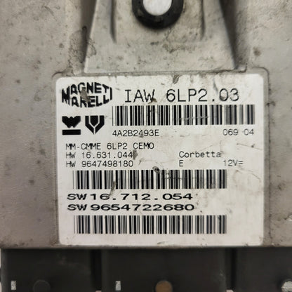 PEUGEOT CITROEN ECU / IAW 6LP2.03 / 9654722680 / 9647498180 / MAGNETI MARELLI