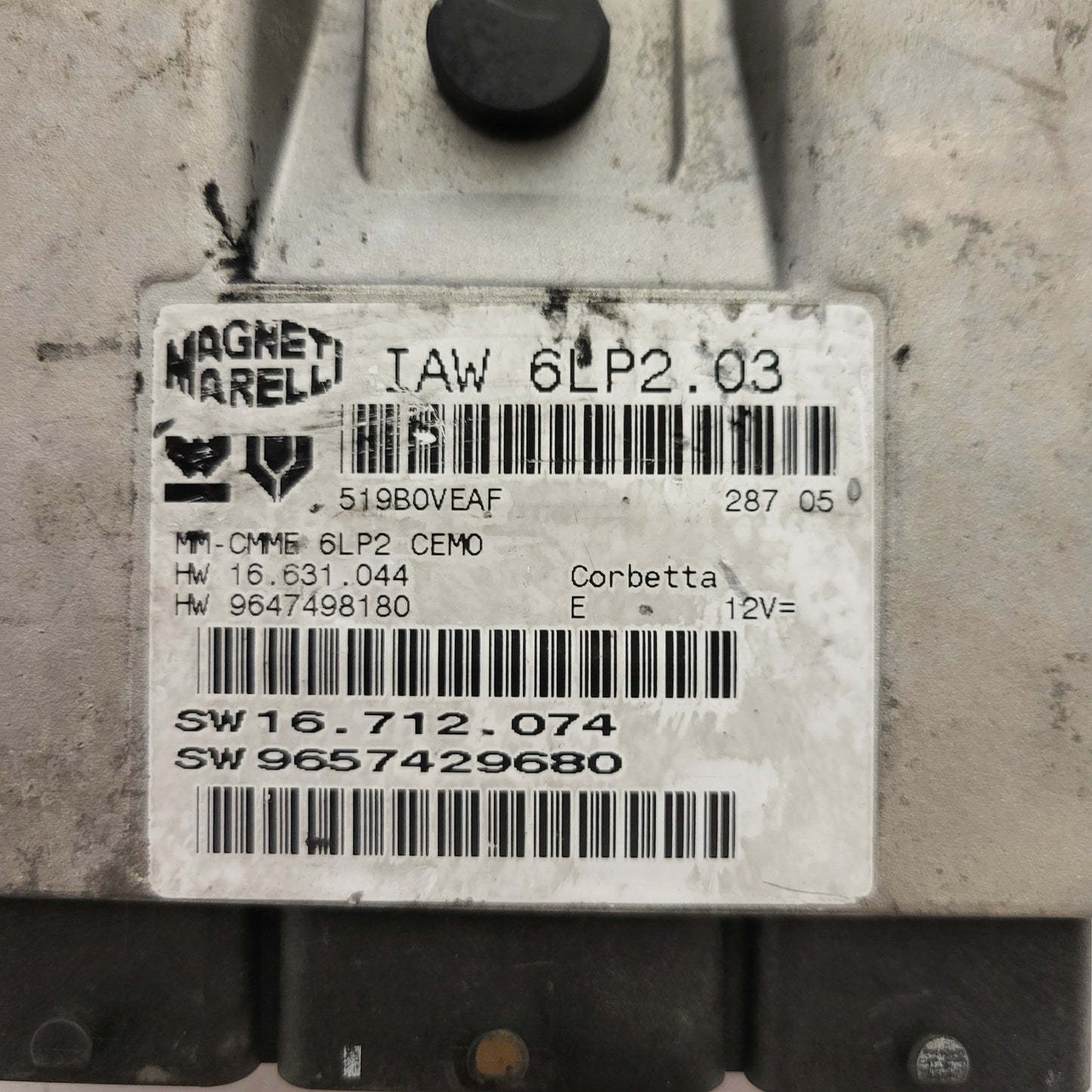 PEUGEOT CITROEN ECU / IAW 6LP2.03 / 9657429680 / 9647498180 / MAGNETI MARELLI
