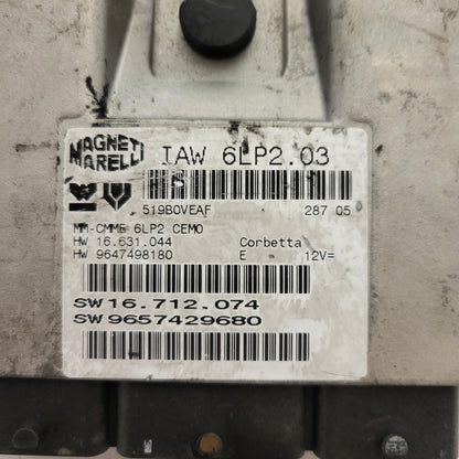 PEUGEOT CITROEN ECU / IAW 6LP2.03 / 9657429680 / 9647498180 / MAGNETI MARELLI