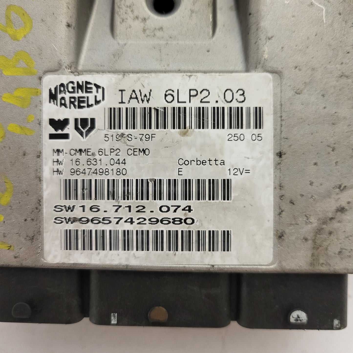 PEUGEOT CITROEN ECU / IAW 6LP2.03 / 9657429680 / 9647498180 / MAGNETI MARELLI
