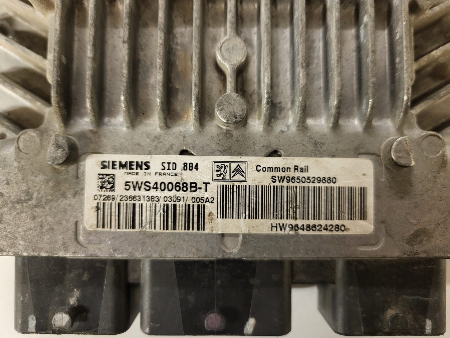 PEUGEOT CITROEN ECU / 5WS40068B-T / SID804 / SID 804 / 9650529880 / 9648624280