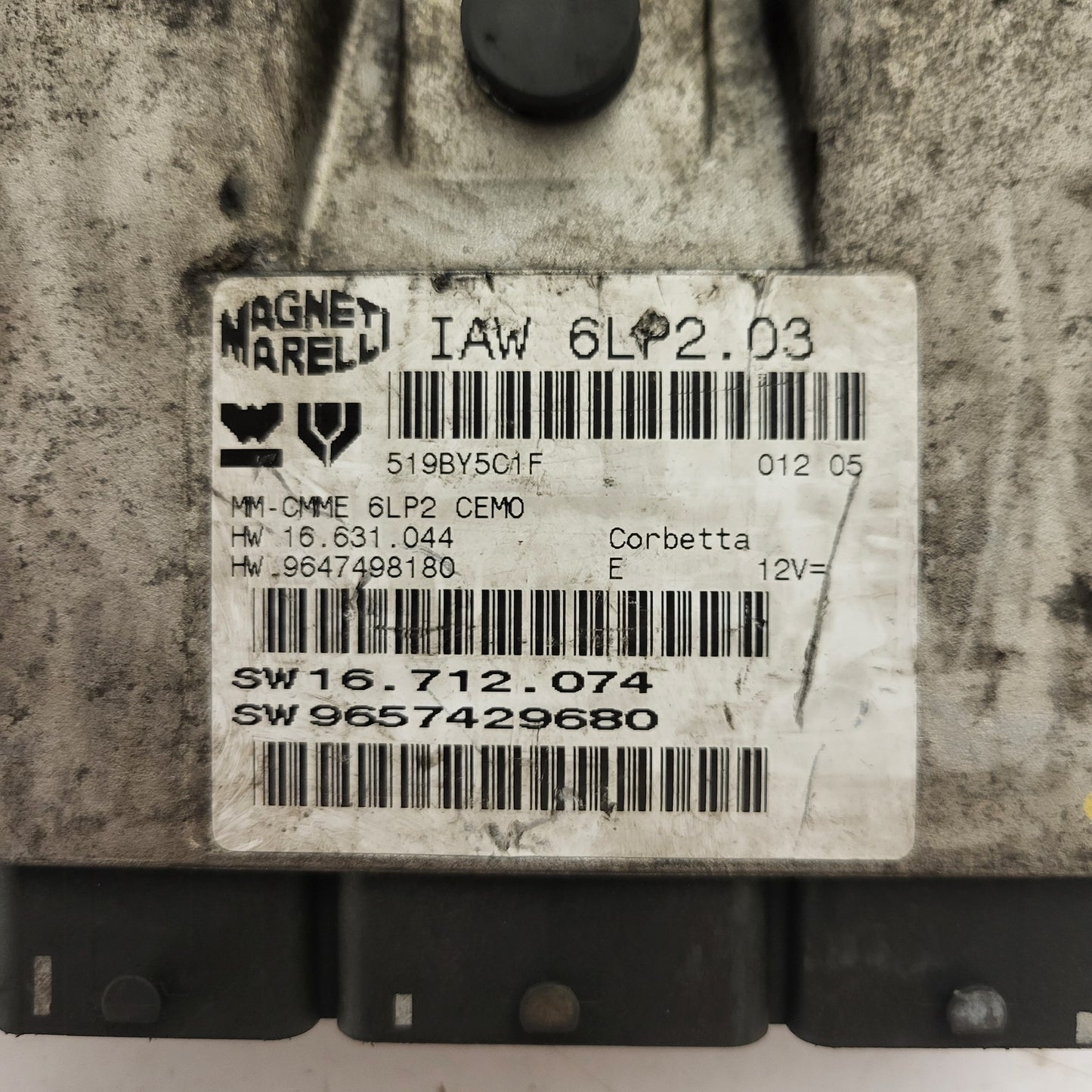 PEUGEOT CITROEN ECU / IAW 6LP2.03 / 9657429680 / 9647498180 / MAGNETI MARELLI