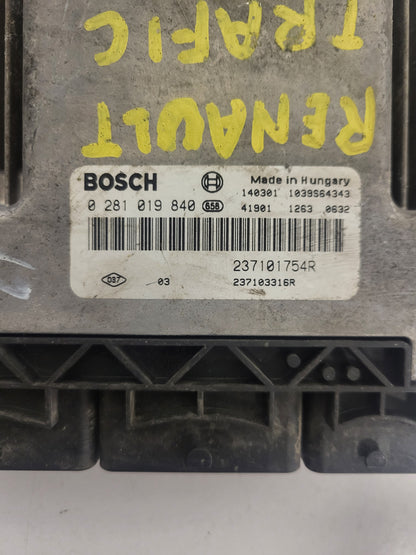 OPEL VIVARO RENAULT TRAFIC ECU / 0281019840 / 237101754R / 237103316R / BOSCH