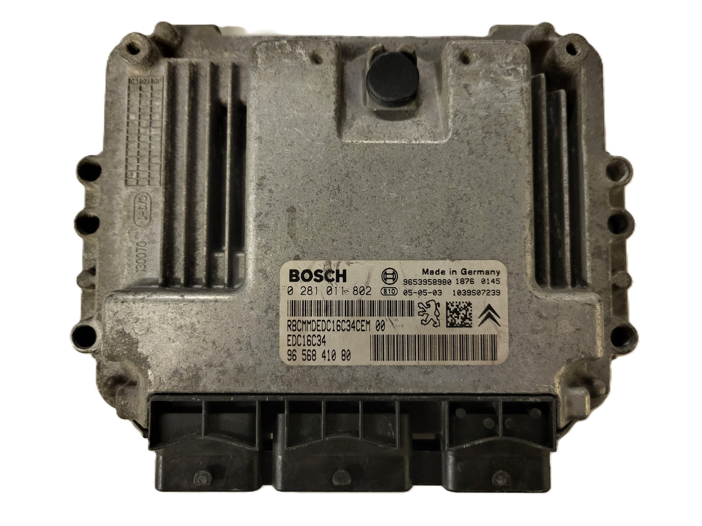 PEUGEOT CITROEN ECU / 0281011802 / 9656841080 / 9653958980 / EDC16C34 / BOSCH