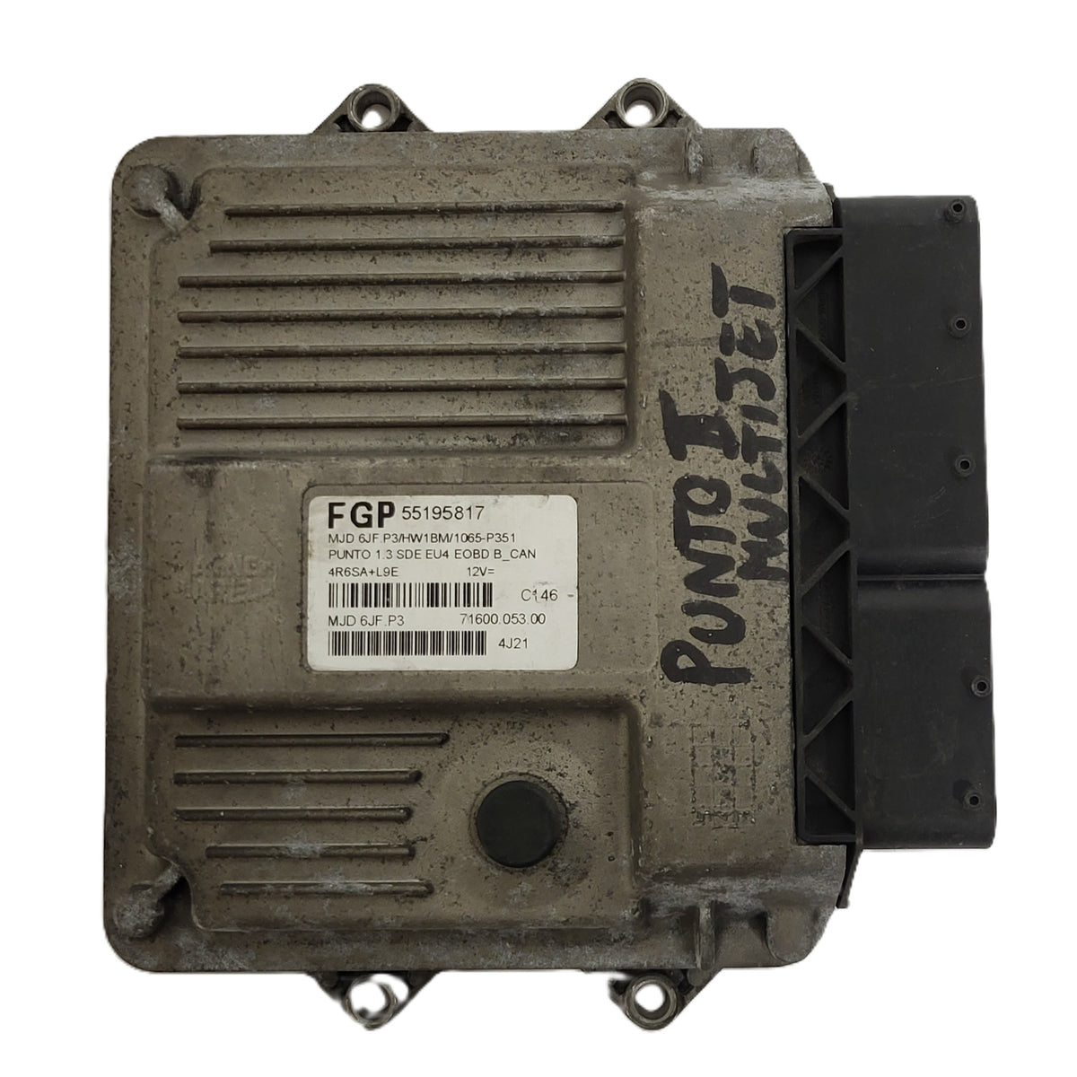 Fiat Punto ECU / MJD 6JF.P3 / 55195817 / HW01BM / 71600.053.00 / MAGNETI MARELLI - B11-04 - 1